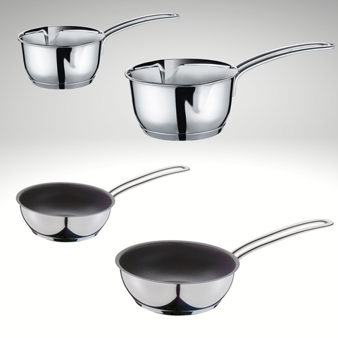 4-Piece Cookware Set, Stainless Steel, Induction Ready
