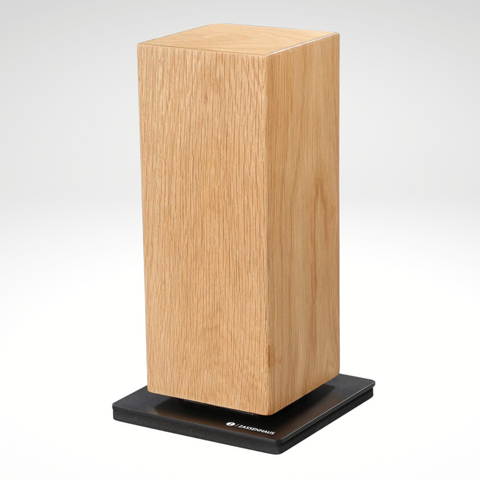 Magnetic Spinning Knife Block, Oak, 5" x 5" x 10"