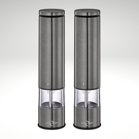 "Boston" Electric Salt and Pepper Mill, s/s, acrylic, 2" dia. x 9"