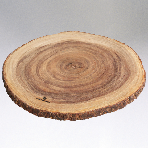 Acacia Wood Round Serving Board - 15"-18" diameter