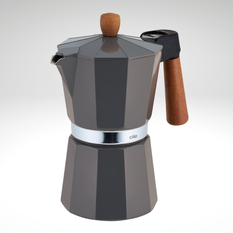 "Legno" Espresso Maker, Gray, 7.5" H
