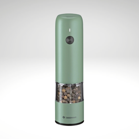 "Koln" Electric Salt or Pepper Mill, Green, 5.5" H, 1.5" dia.