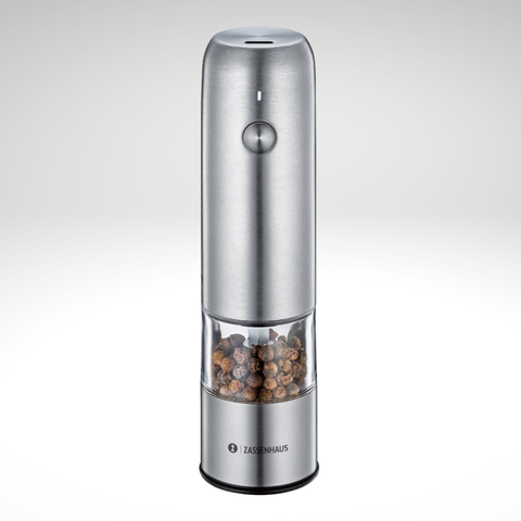 "Koln" Rechargeable Salt or Pepper Mill, Chrome, 5.5" H x 1.5" dia.