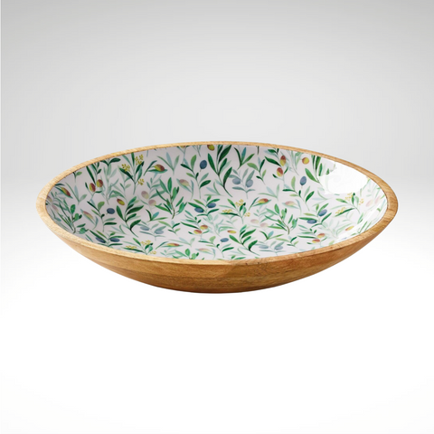 "Olive" Serving Dish, Mango Wood, 2.5" x 14" dia.