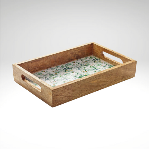 "Olive" Serving Tray, Mango Wood, 12" x 7.8" x 2"
