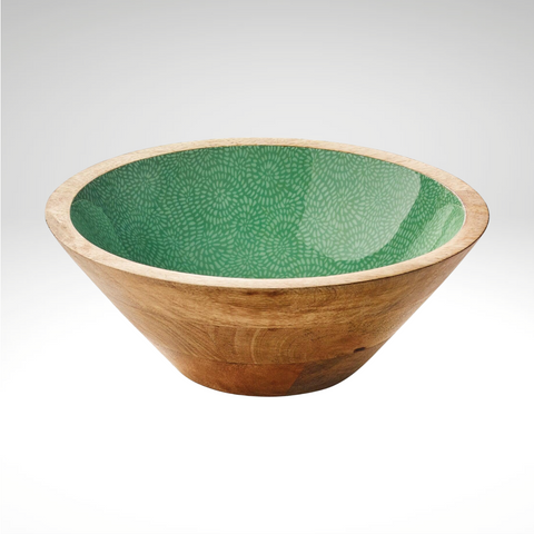"Green" Serving Bowl, Mango Wood, Small, 3" x 8" dia.