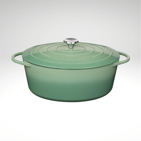 "Provence" Oval Dutch Oven, Jade, 13" dia., 7.4 qt.