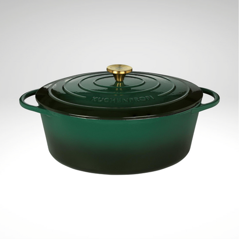 "Provence" Oval Dutch Oven, Racing Green, 13" dia., 7.4 qt.