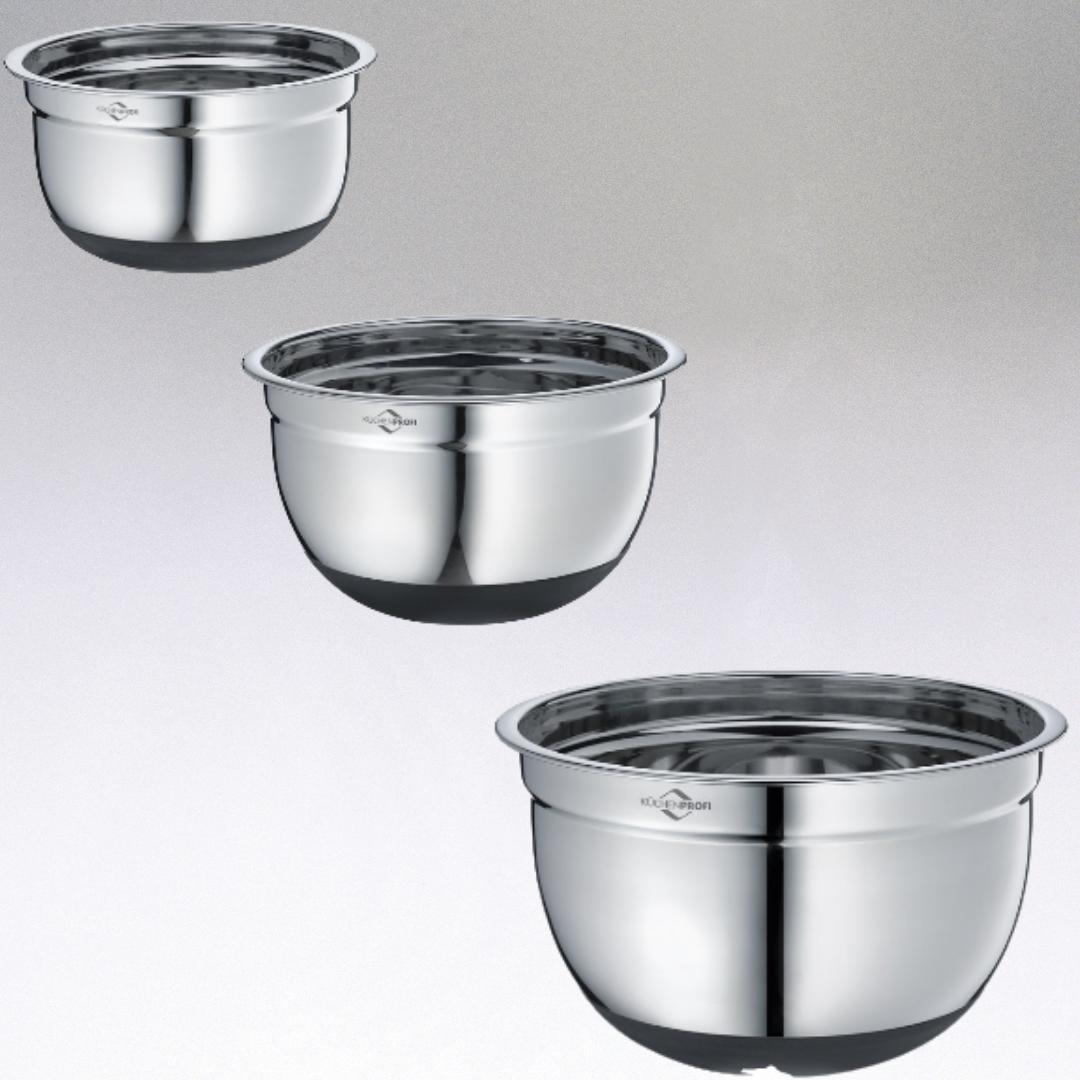 Stainless Steel Mixing Bowls with Lids, Set of 3