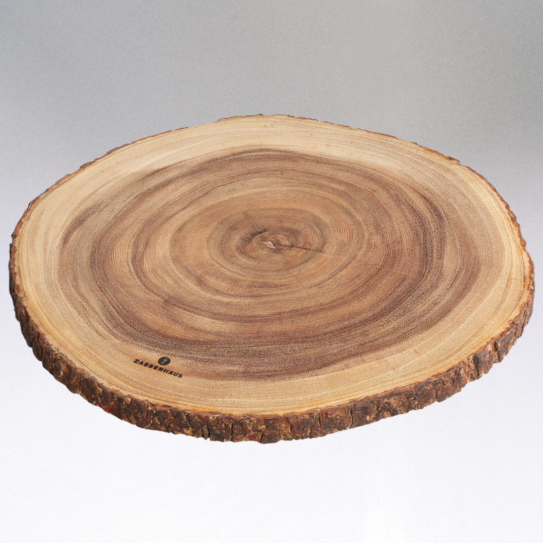 Acacia Wood Round Serving Board - 15-18 diameter