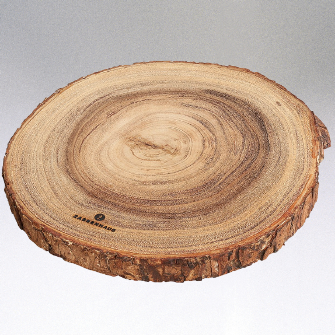 Acacia Wood Round Serving Board 12.5