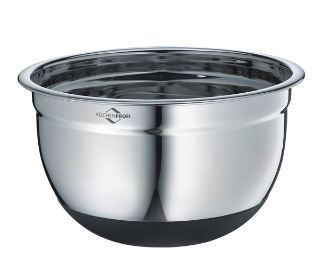 Choice Stainless Steel Standard Mixing Bowl Set with Silicone Bottom - XL -  3/Set